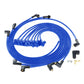 Chevy Small Block Race Fit 8mm Spiro-Pro Spark Plug Wire Set with Over Valve Cover Socket Fitment (Available in 2 Colors)