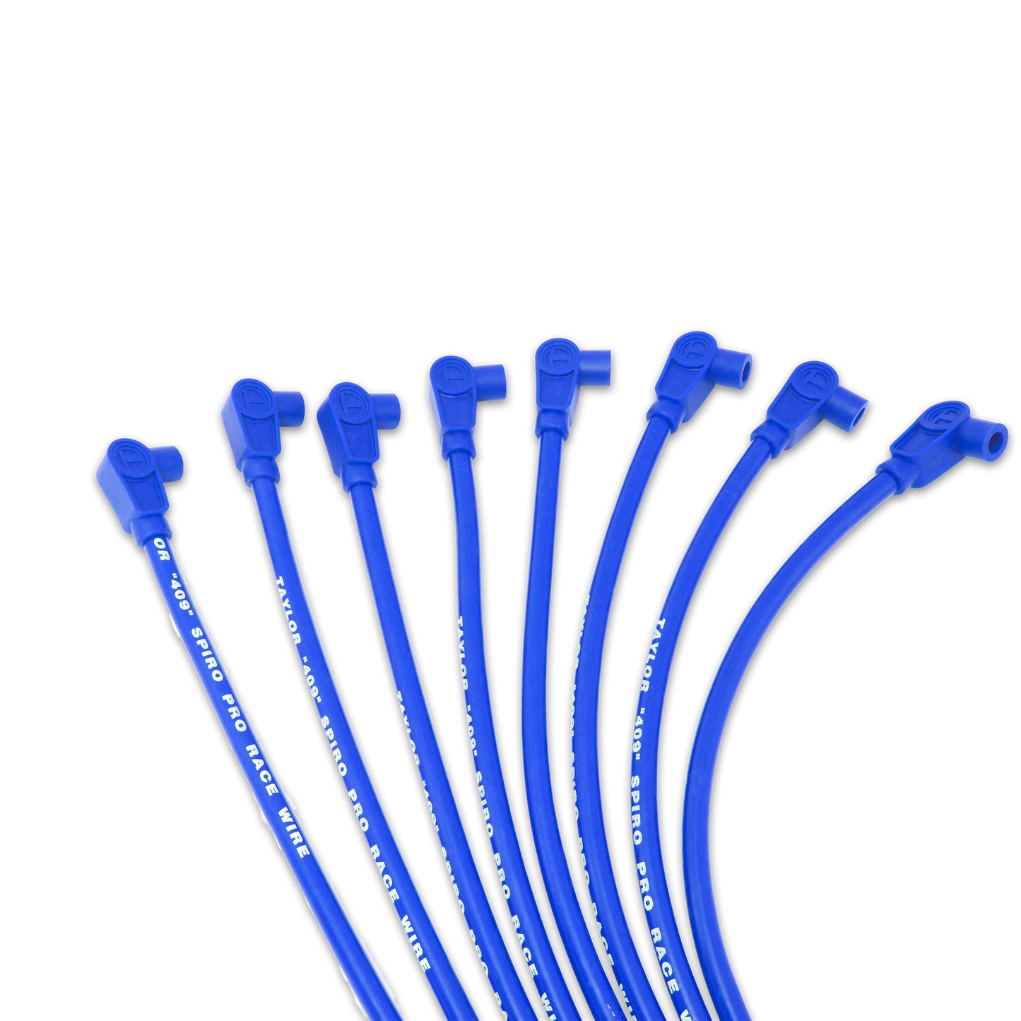 Taylor Cable 79602 10.4mm 409 Spiro Pro Race Fit Spark Plug Wires 90° Blue