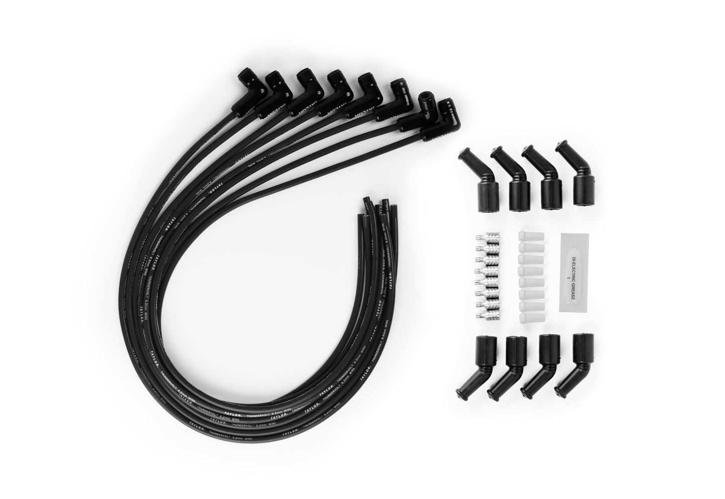 LS Engines Universal 8.2mm ThunderVolt Black Ceramic Boots Spark Plug Wire Sets
