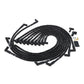 Chevy Small Block Race Fit 8.2mm Thundervolt Sleeved Spark Plug Wire Set with Over Valve Cover HEI Fitment