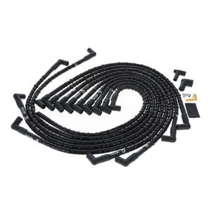 Chevy Small Block Race Fit 8.2mm Thundervolt Sleeved Spark Plug Wire Set with Over Valve Cover HEI Fitment