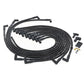 Chevy Small Block Race Fit 8.2mm Thundervolt Sleeved Spark Plug Wire Set with Under Headers HEI Fitment