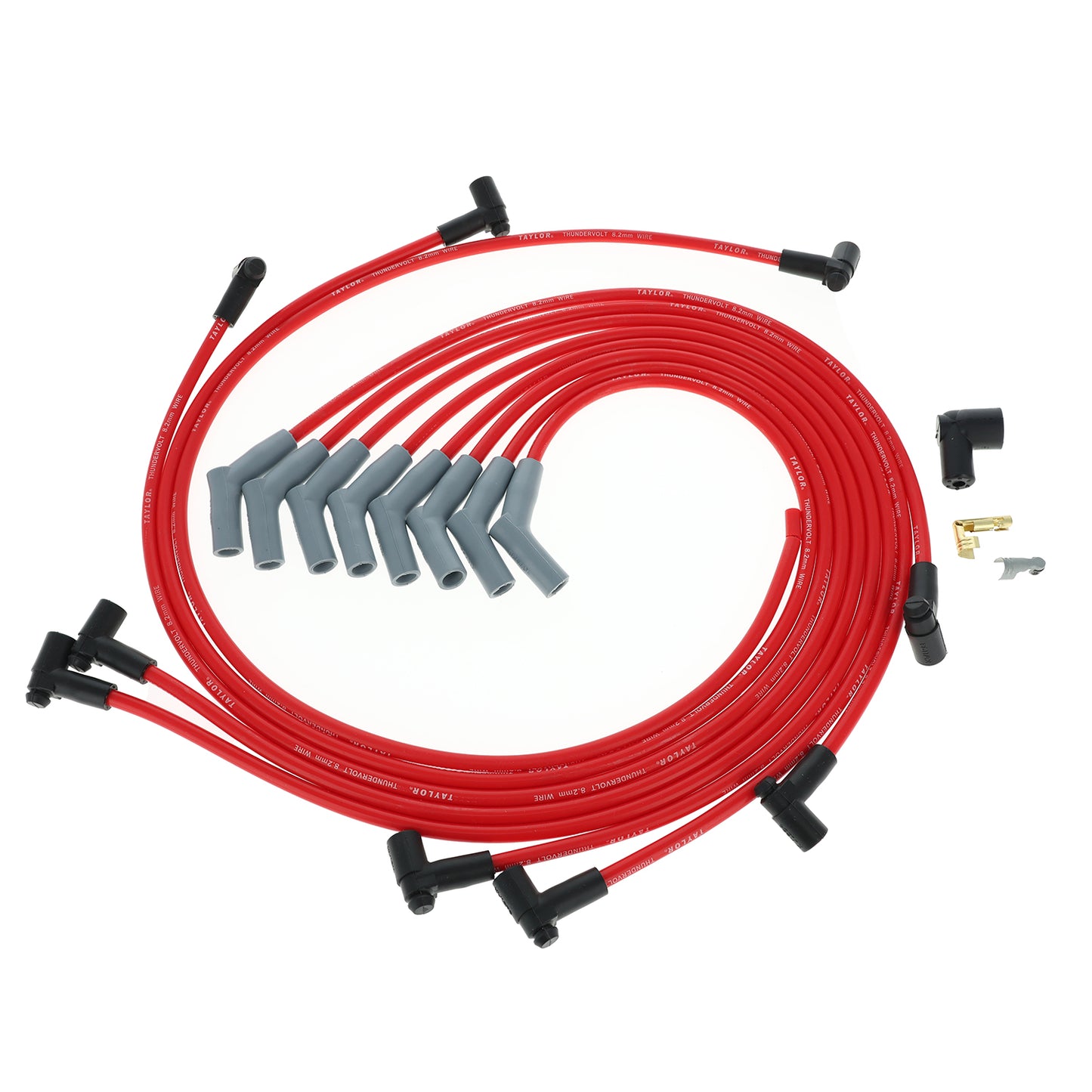 Chevy Big Block Race Fit 8.2mm Thundervolt Spark Plug Wire Set with Over Valve Cover HEI Fitment (Available in 3 Colors)