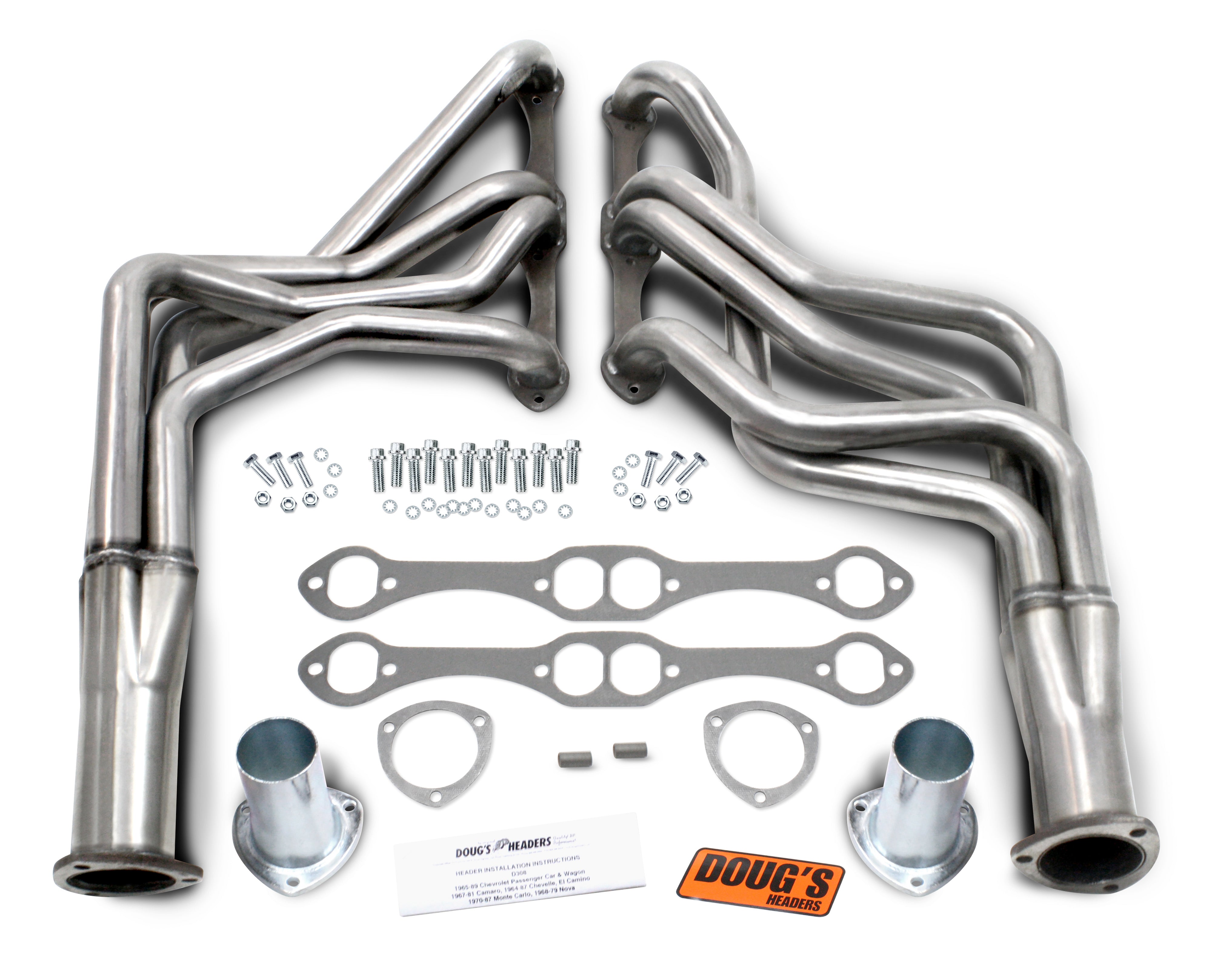 Doug's Headers D308-SS 304 Stainless Long Tube Header 67-87 GM F, G ...