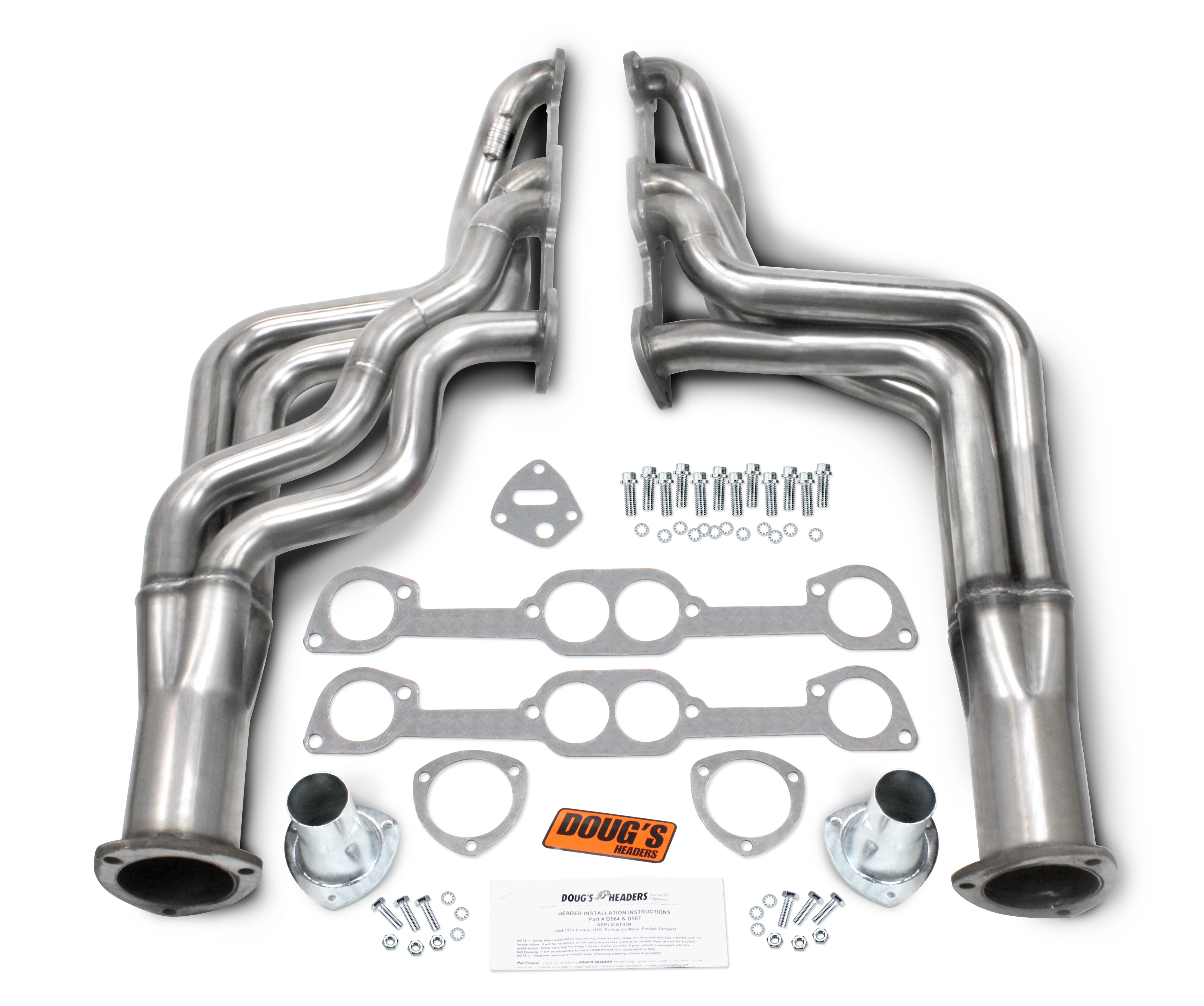 Doug's Headers D567-SS 304 Stainless Long Tube Header 64-67 GTO 455  W/HO/SD/Ram Air Heads only 1 7/8