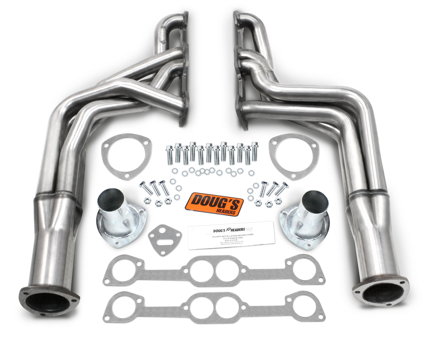 Doug's Headers D568-SS 67-69 Firebird 455 HO Long Tube 304SS