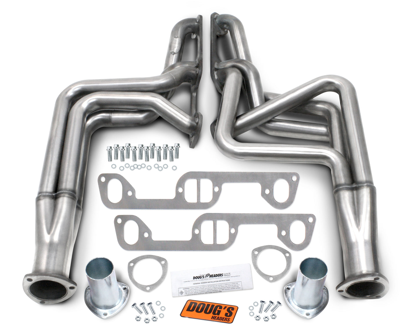 Doug's Headers D570-SS 304 Stainless Long Tube Header 70-81 Firebird 326-455 1 3/4" Primary 3" Collector