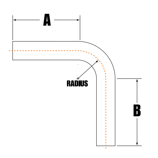 16 Gauge 304 Stainless Steel 90 Degree Bend (Available in 2 Diameters)