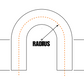 16 Gauge Mild Steel U Bends with 6" Leg Lengths (Available in 8 Diameters)