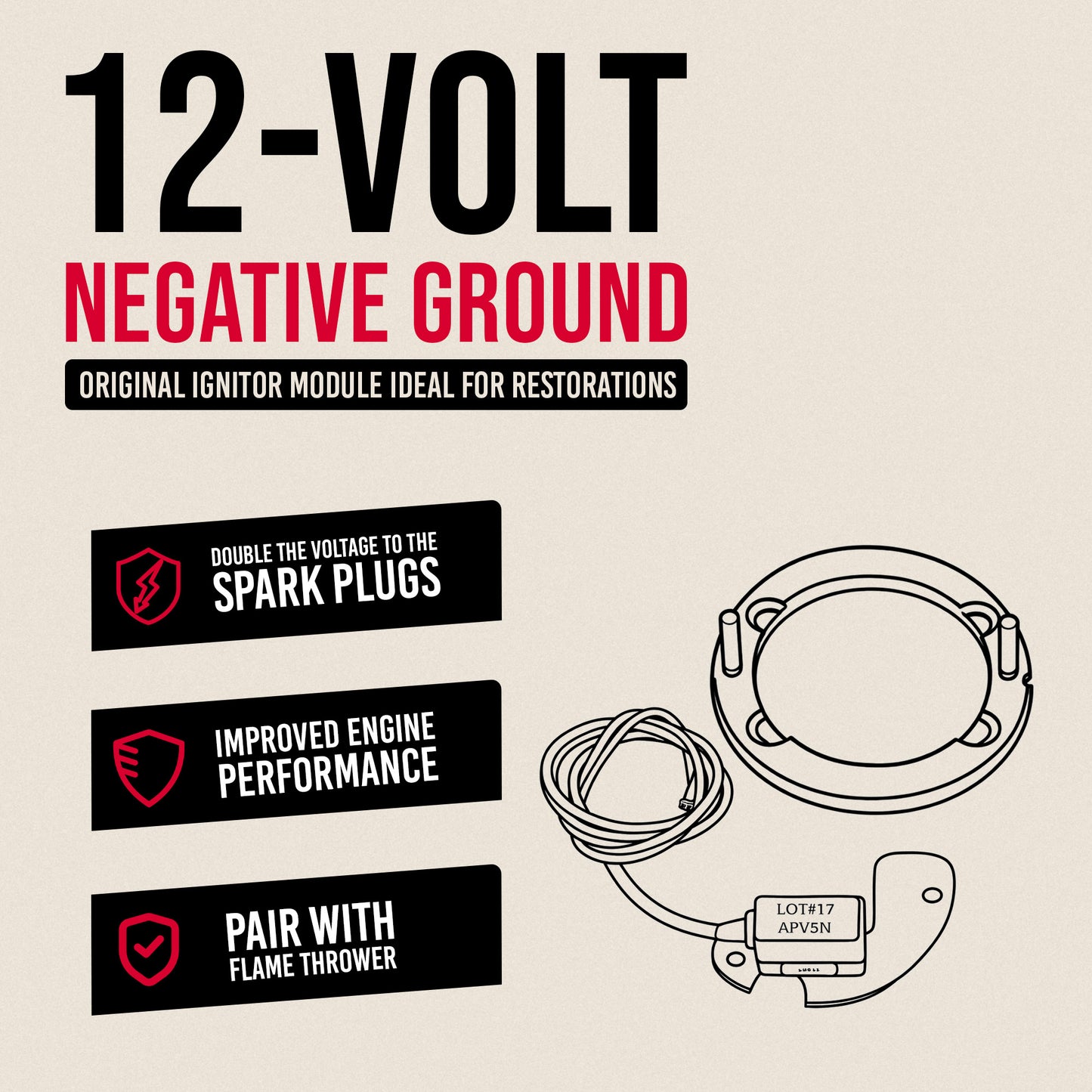 Delco 8 Cylinder Ignitor® Electronic Ignition Conversion - 12 Volt Negative Ground - PerTronix 1181
