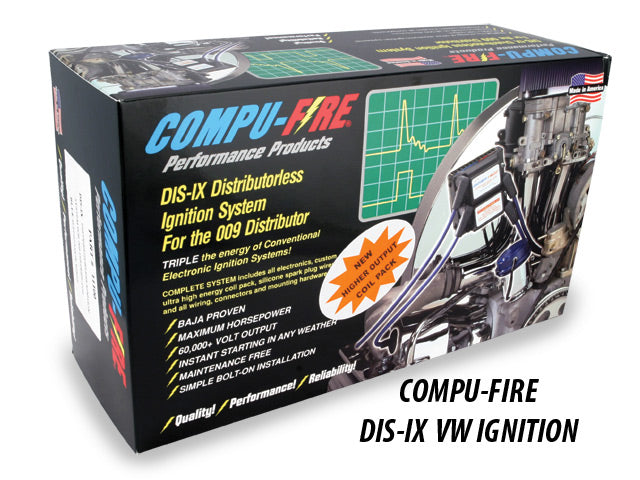 Compu-Fire 11100-B - DIS-IX Distributorless Ignition System with Blue Plug Wires for BOSCH 009 Distributor