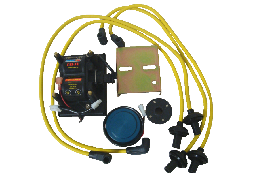 Compu-Fire 11100-Y - DIS-IX Distributorless Ignition System with Yellow Plug Wires for BOSCH 009 Distributor