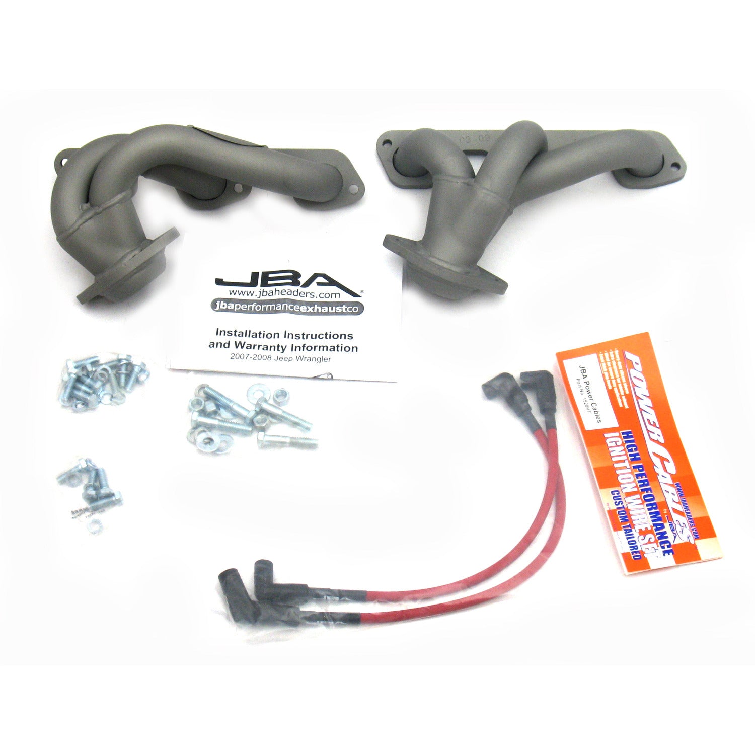JBA Performance Exhaust 1528SJT 1 1/2" Header Shorty Stainless Steel 07-11 Jeep 3.8L Titanium Ceramic