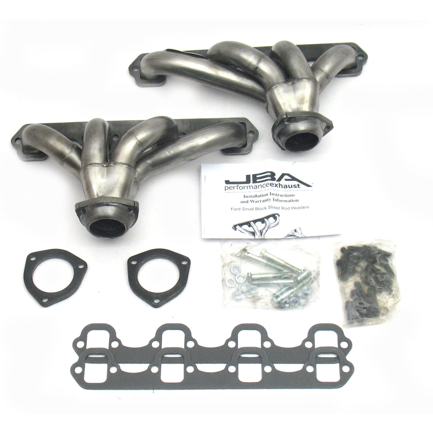 JBA Performance Exhaust 1615S 1 1/2" Header Shorty Stainless Steel Small Block Ford Universal 289/302/351