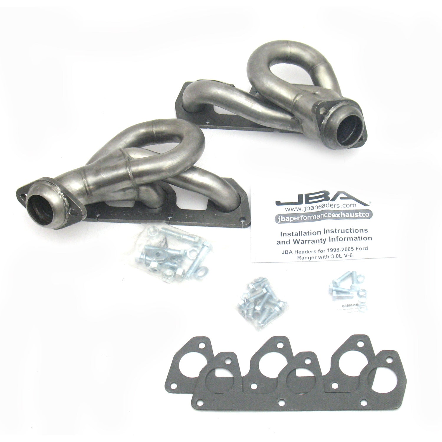 JBA Performance Exhaust 1647S-1 1 1/2" Header Shorty Stainless Steel 02-09 Ford Ranger 3.0L V-6