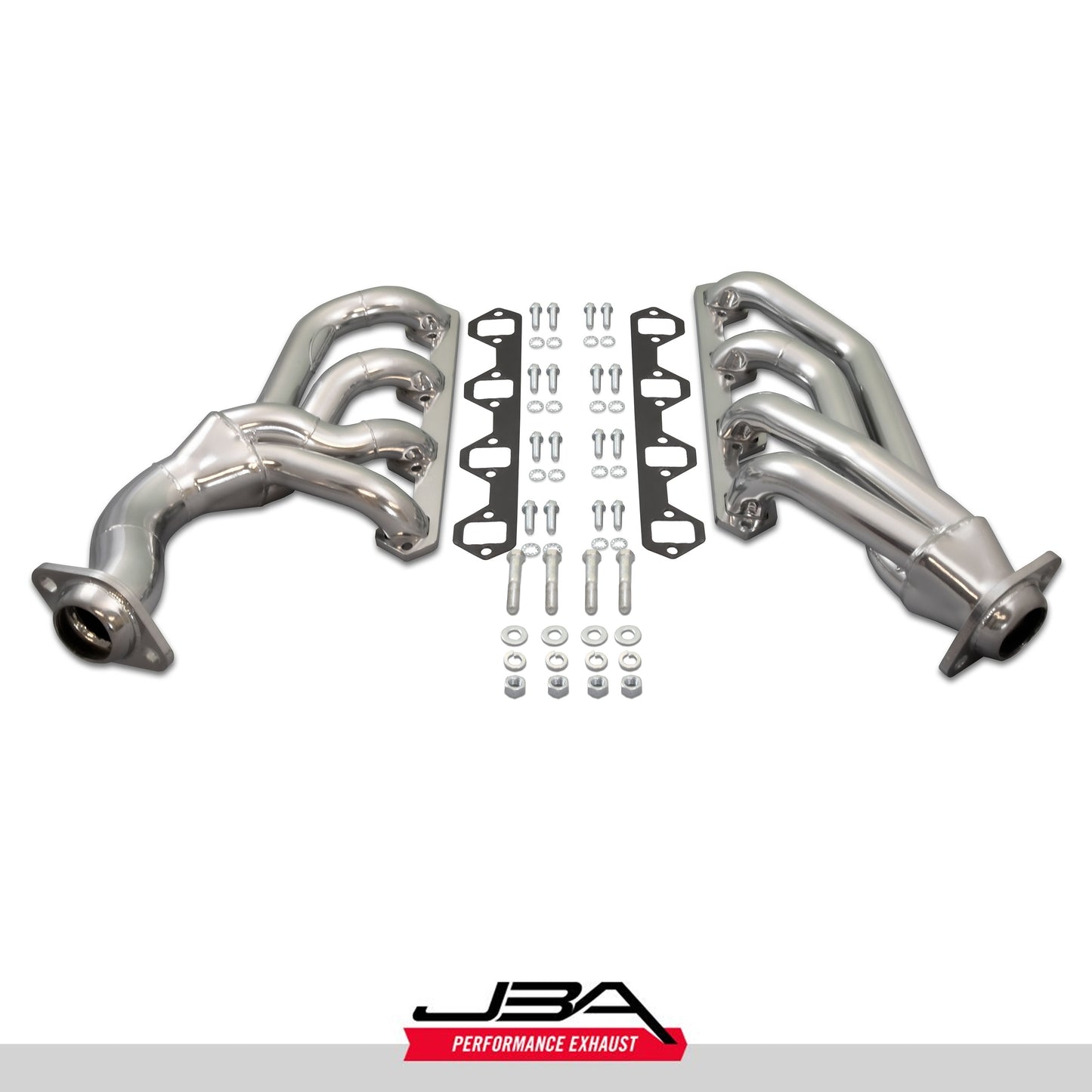 JBA Performance Exhaust 1655SJS 1 5/8" Header Shorty Stainless Steel 65-73 Mustang 351W Cable Clutch Silver Ceramic