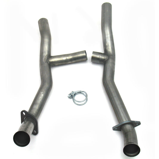 JBA Performance Exhaust 1655SH 2.5" Stainless Steel Mid-Pipe H-Pipe for 1655, 351W for T5 Transmission with Cable Clutch