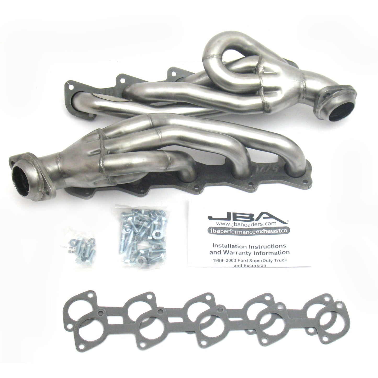 JBA Performance Exhaust 1669S 1 1/2" Header Shorty Stainless Steel 99-04 Ford Truck/Excursion V-10