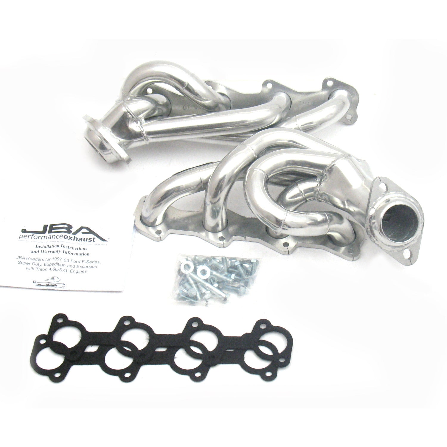 JBA Performance Exhaust 1679SJS 1 1/2" Header Shorty Stainless Steel 97-03 Ford Truck 5.4L Silver Ceramic