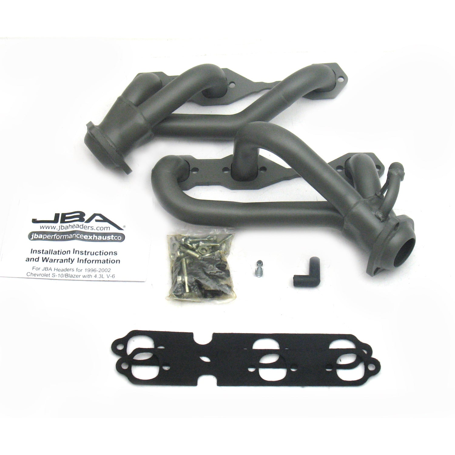 JBA Performance Exhaust 1842S-3JT 1 1/2" Header Shorty Stainless Steel 96-01 Blazer/Jimmy 4.3L 4 Wheel Drive Titanium Ceramic