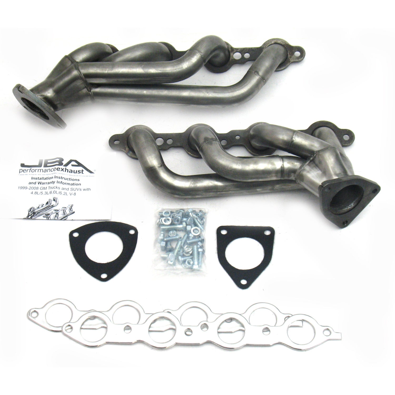 JBA Performance Exhaust 1850S-3 1 5/8" Header Shorty Stainless Steel 03-06 GM Truck/Hummer 6.0L