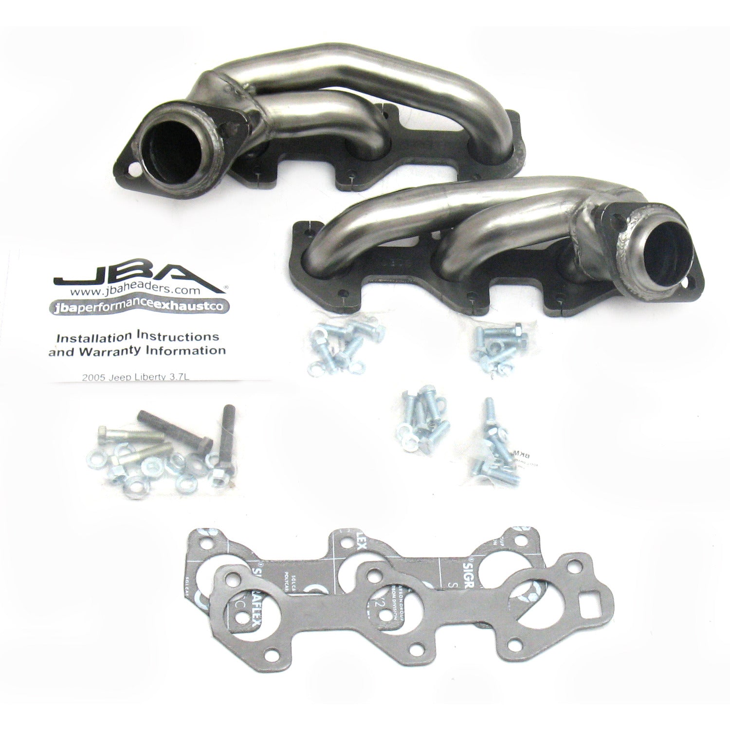 JBA Performance Exhaust 1930S 1 1/2" Header Shorty Stainless Steel 05-09 Jeep Liberty 3.7L