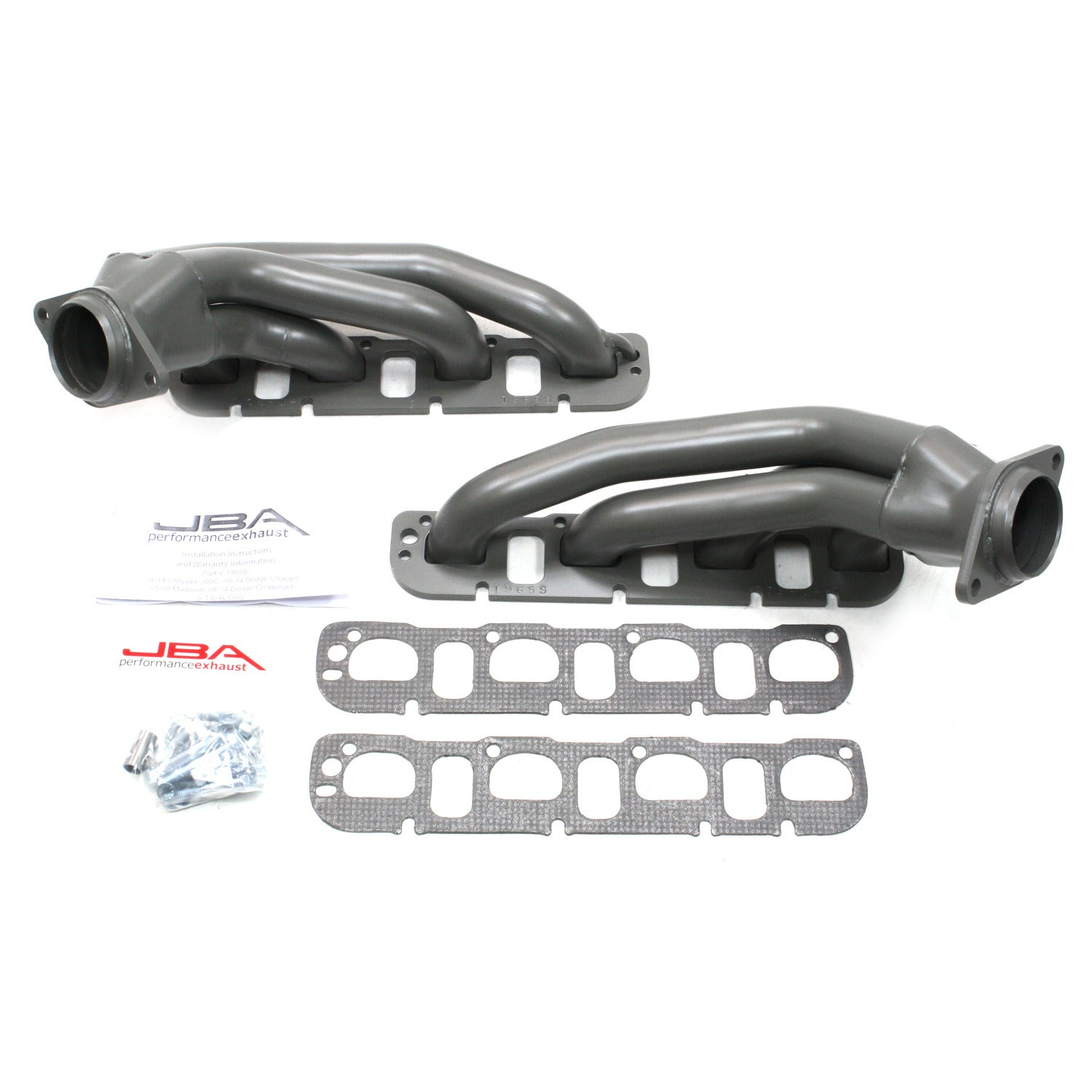 JBA Performance Exhaust 1965SJT Header Shorty Stainless Steel 05-14 Challenger/Charger/Magnum/300C Titanium Ceramic