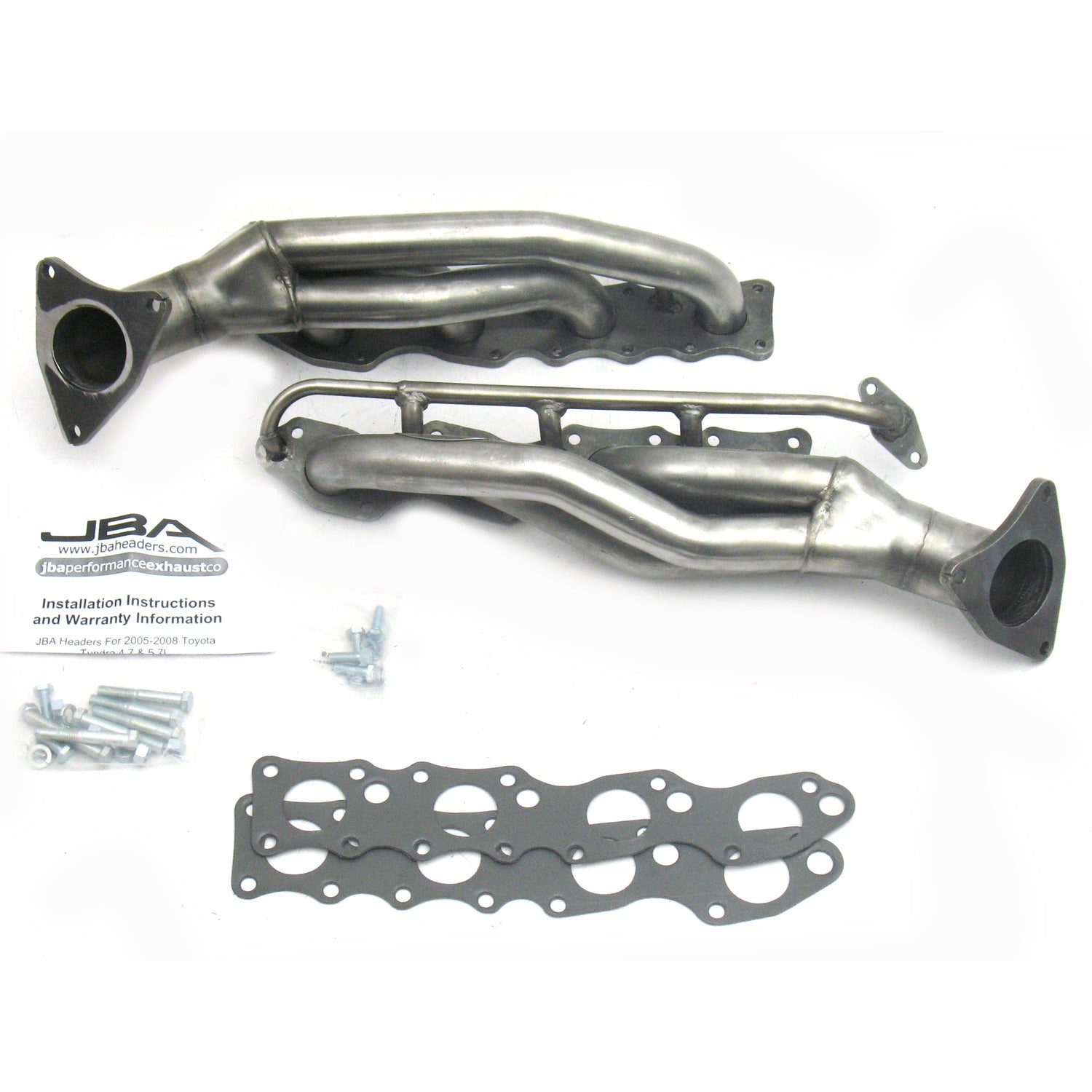 JBA Performance Exhaust 2012S 1 5/8" Header Shorty Stainless Steel 07-19 Toyota Tundra 5.7L