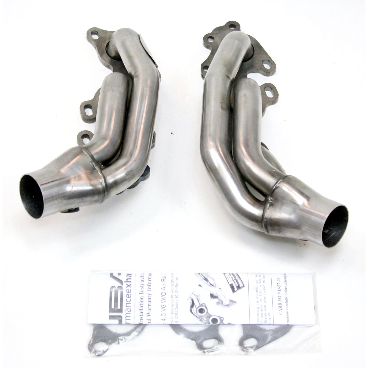 JBA Performance Exhaust 2035S-1 1 1/2" Header Shorty Stainless Steel 10-12 FJ; 10-12 4Runner 4.0L w/o Air Injection