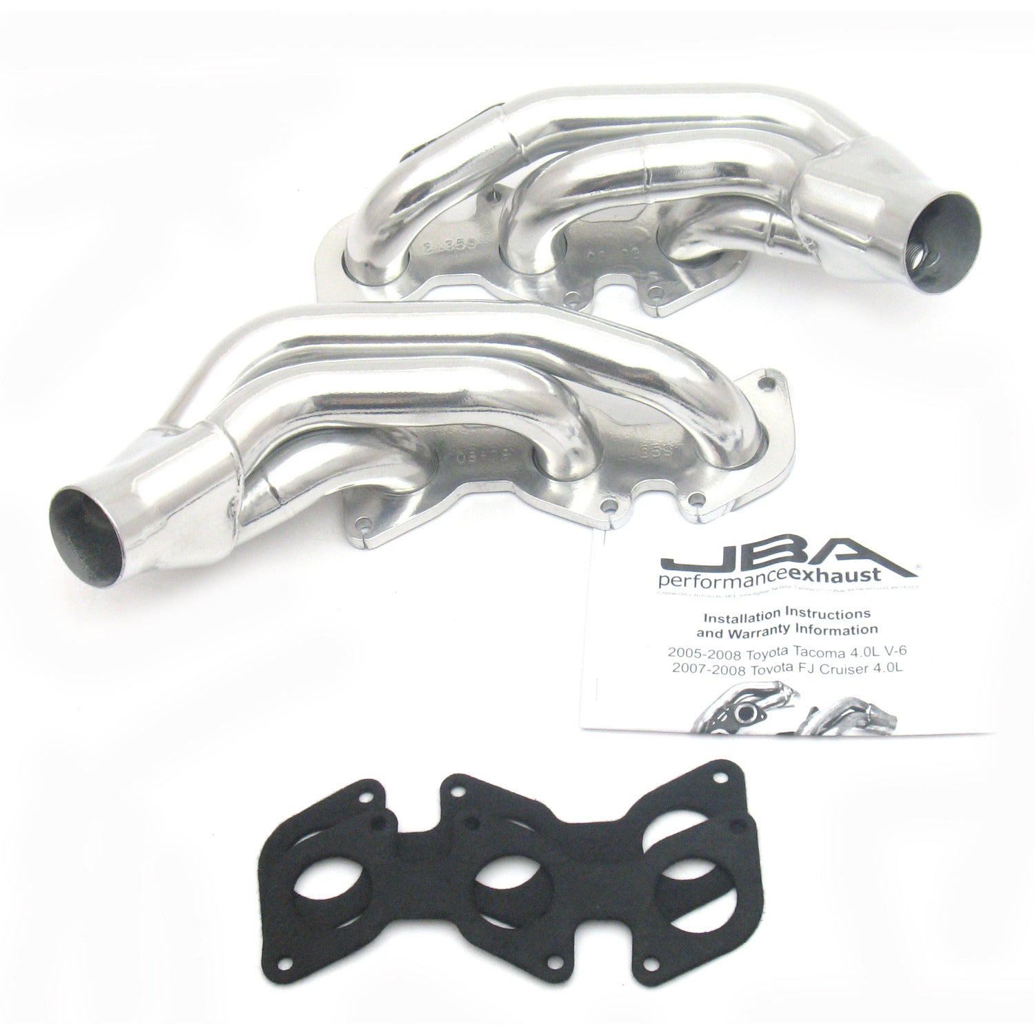 JBA Performance Exhaust 2035SJS 1 1/2" Header Shorty Stainless 05-11 Tacoma; 05-09 FJ; 03-09 4Runner Silver Ceramic