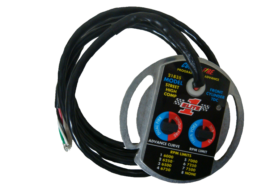 Compu-Fire 21835-KS - Selectable Electronic Advance Ignition Module for 70-99 Big Twin (Excluding Fuel Injected) Harley&reg; Models &amp; 71-01 XL (Excluding S) Models for High Performance with Kick Start