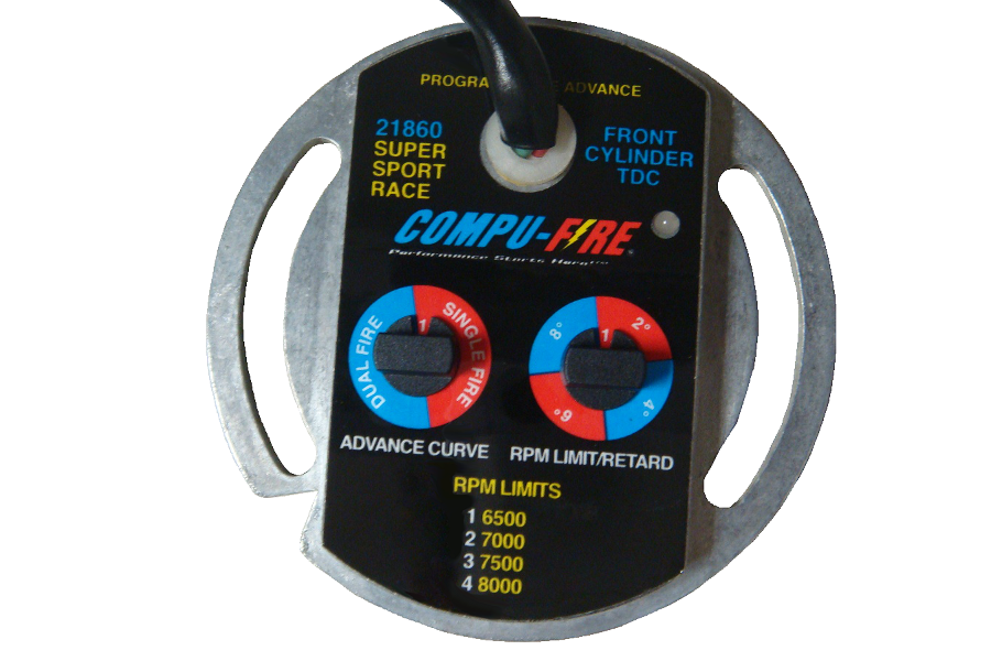 Compu-Fire 21860 - Selectable Electronic Advance Ignition Module for 70-99 Big Twin (Excluding Fuel Injected) Harley&reg; Models &amp; 71-01 XL (Excluding S) Models for High Performance with Retarded Timing