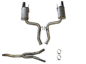 2015-20 Mustang Eco-Boost 3" 304 Stainless Steel Cat Back Exhaust System with 4" Double Wall Tips