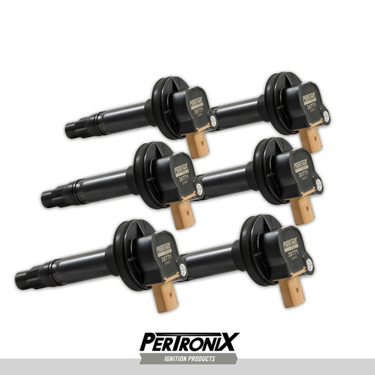 PerTronix Flame Thrower 30776 Coil Ford V6 EcoBoost, 3-Pin Brown, Set of 6