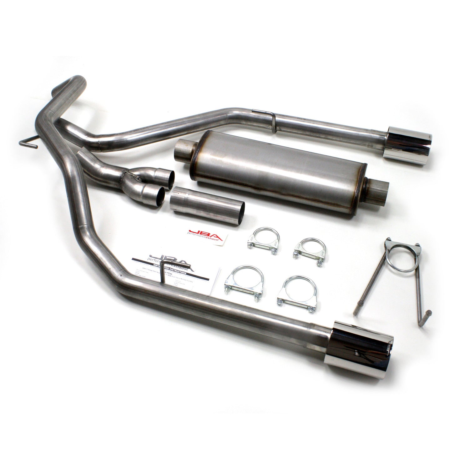 JBA Performance Exhaust 40-1536 3" to 2.5" Stainless Steel Exhaust System 06-18 Dodge RAM Hemi Dual Exit