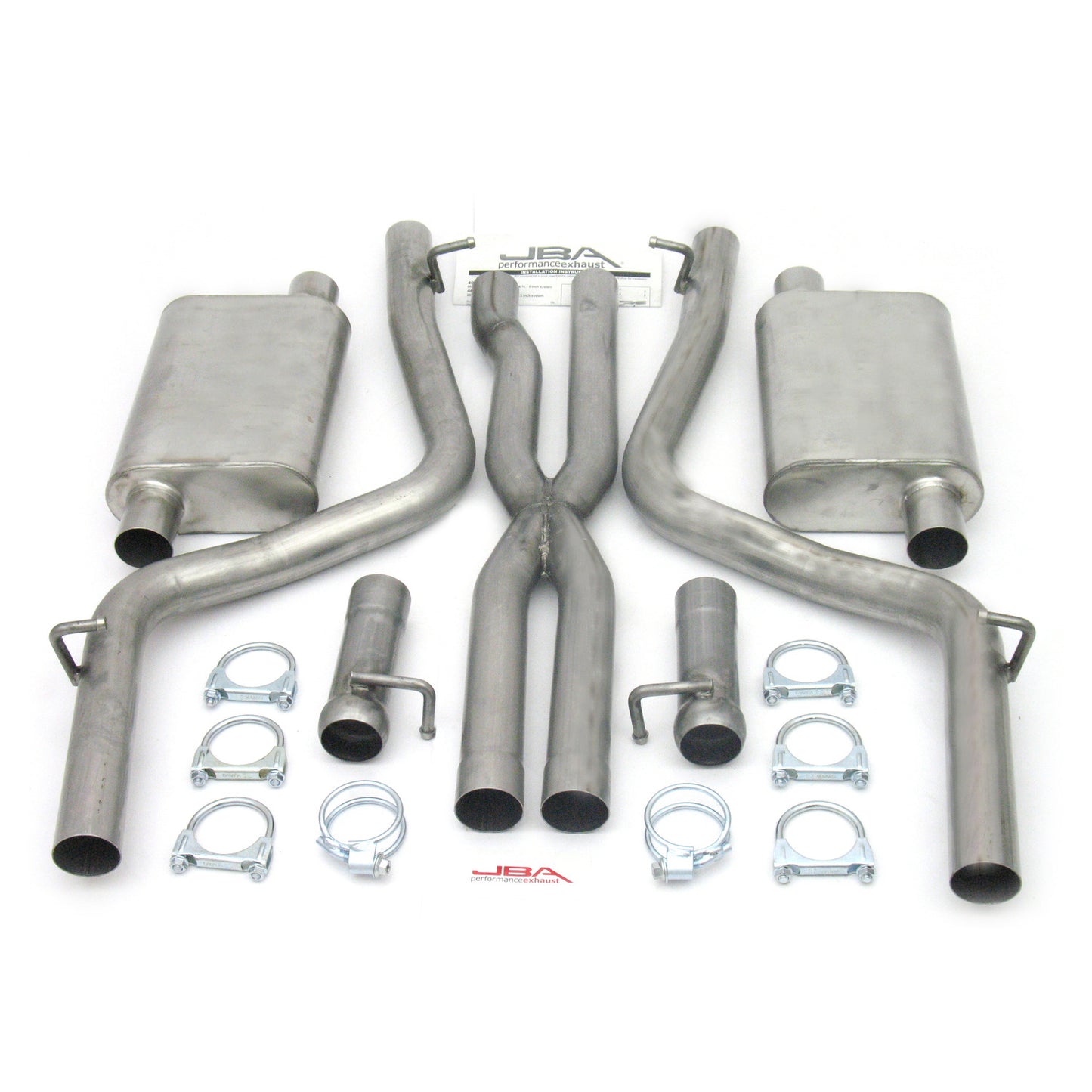 JBA Performance Exhaust 40-1666 2.5" Stainless Steel Exhaust System 08-14 Dodge Challenger Dual Exhaust 5.7L