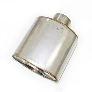 Universal Straight-Through 304 Stainless Steel Muffler with 6" Oval Body