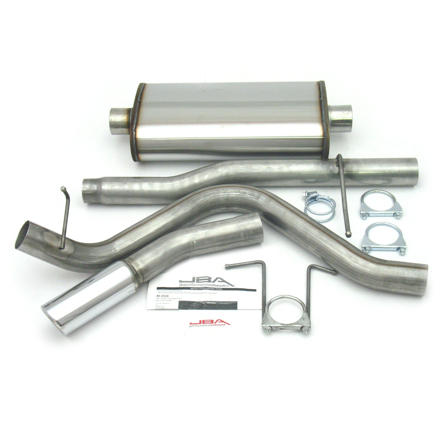 JBA Performance Exhaust 40-2520 3" Stainless Steel Exhaust System 01-03 Super Crew 4.6/5.4L