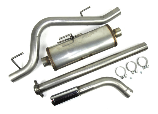JBA Performance Exhaust 40-2529 3" Stainless Steel Exhaust System 2015-2020 Ford F-150 2/4WD 2.7/3.5/5.0L including ECO with 3.5" Stainless Slash Cut Rolled tip behind right rear tire