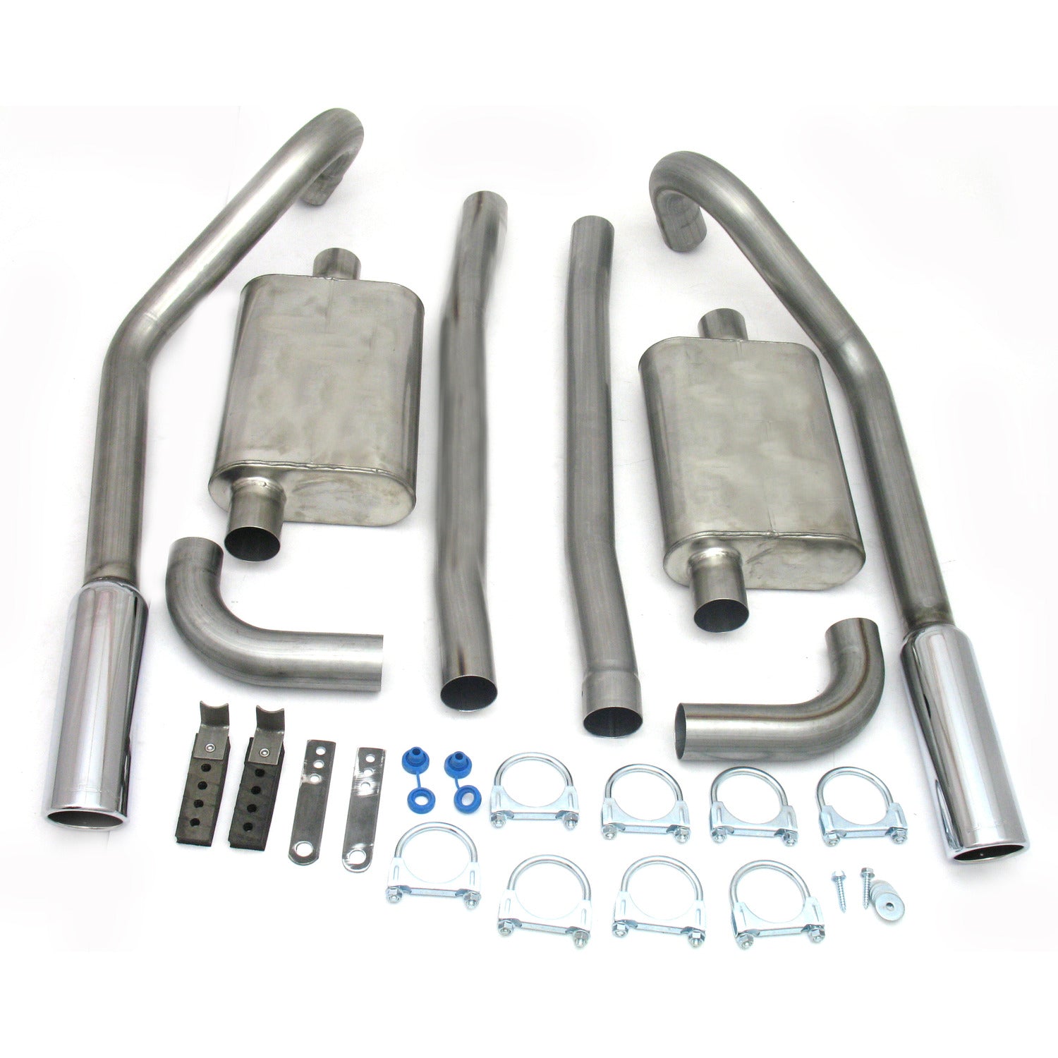 JBA Performance Exhaust 40-2654 2.5" Stainless Steel Exhaust System 67-70 Mustang Exhaust with Tips