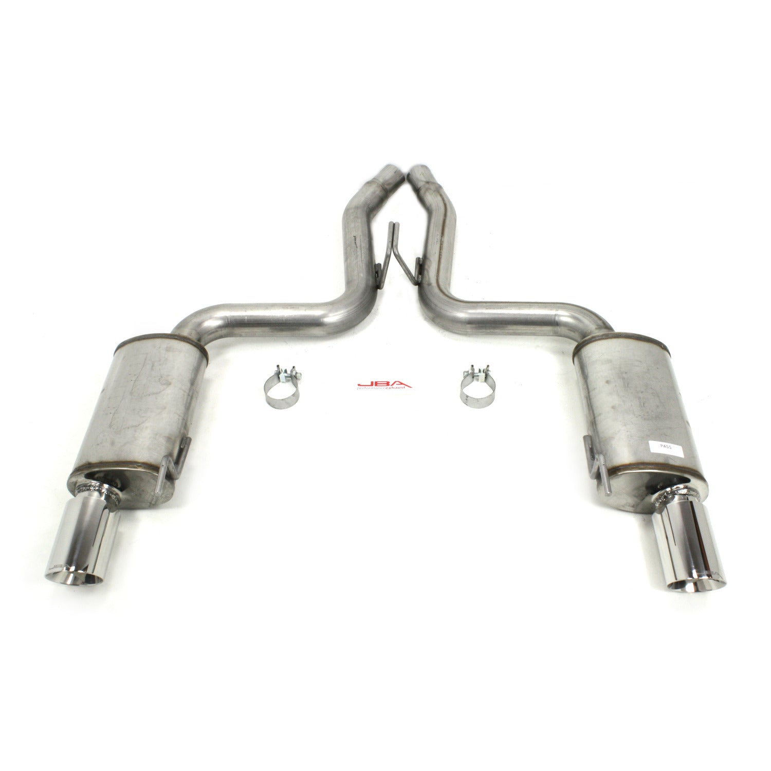 JBA Performance Exhaust 40-2686 Stainless Steel Exhaust System 2015-17 Mustang 5.0 2 1/2" to 3" Axle Back Exhaust with 4" double wall tips
