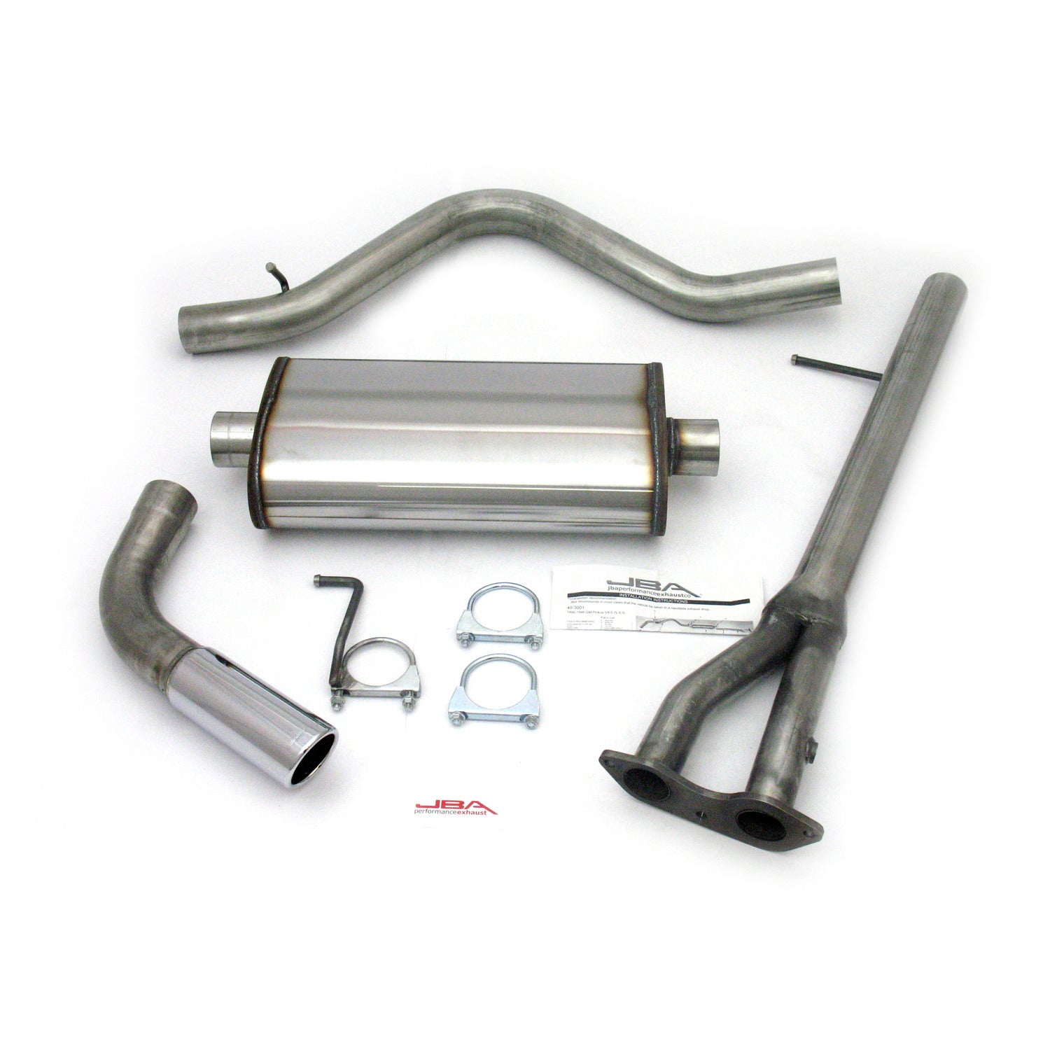 JBA Performance Exhaust 40-3001 3" Stainless Steel Exhaust System 96-00 GM C/K Extended Cab Short Bed 5.7L 1500