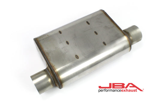 JBA Performance Exhaust 40-301301 "Universal" Chambered Style 304SS Muffler 13"x9.75"x4" 3" Inlet/Outlet Diameter Offset/Offset same side