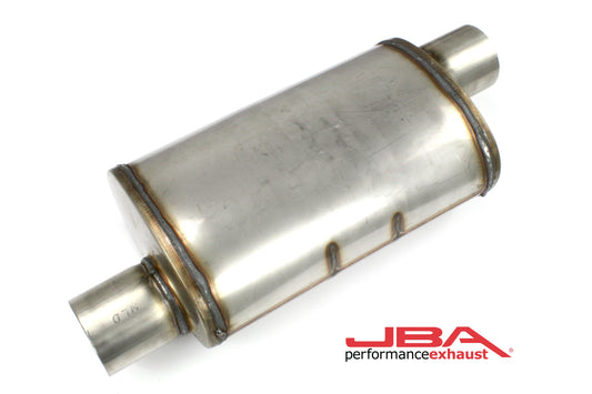 JBA Performance Exhaust 40-301400 "Universal" Chambered Style 304SS Muffler 14"x8"x5" 3" Inlet Diameter Offset/Offset