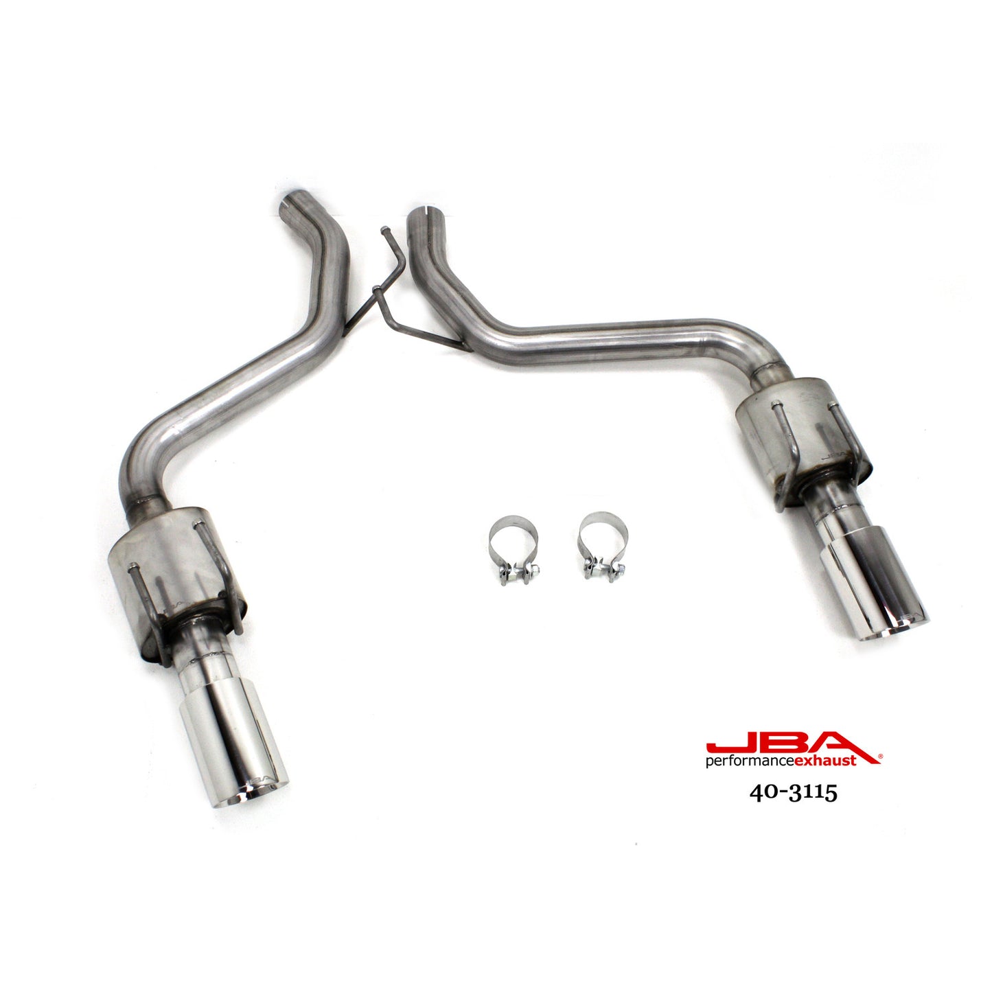 JBA Performance Exhaust 40-3115 2 1/2" Stainless Steel Exhaust System with 4" Double Wall tips 2015 Camaro Axle Back Exhaust