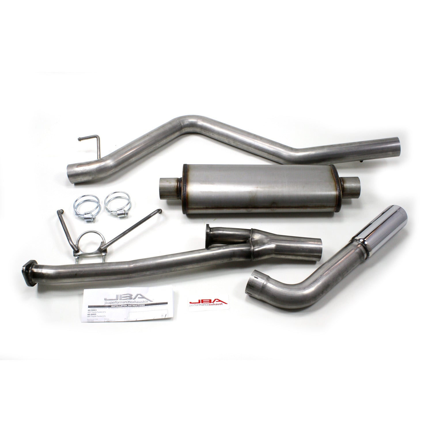 JBA Performance Exhaust 40-9005 3" Stainless Steel Exhaust System 2010-2020 Tundra 4.7/5.7L Universal Single Side Swept Exit