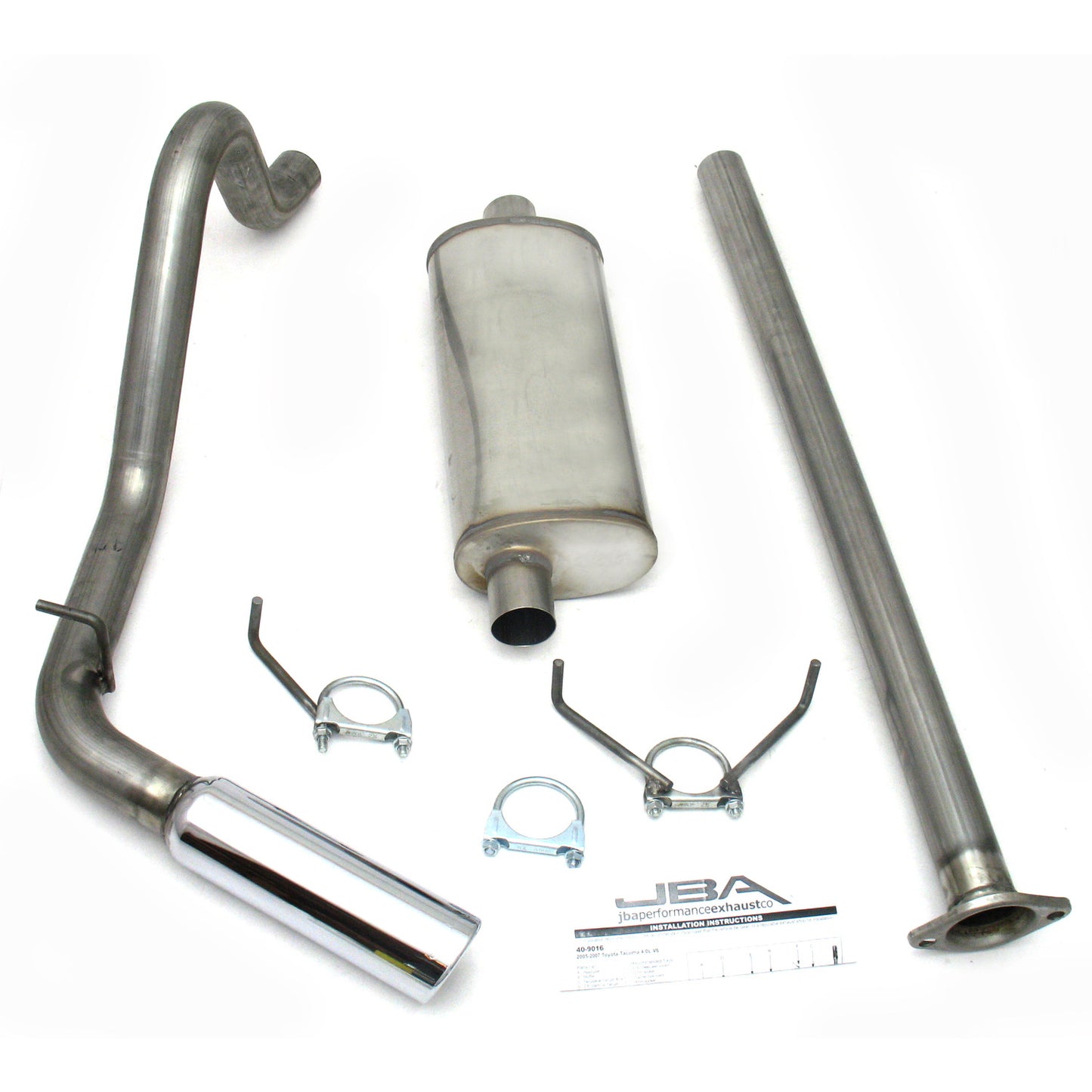 JBA Performance Exhaust 40-9016 2.5" Stainless Steel Exhaust System 05-12 Tacoma Access/Double Cab & Long Bed