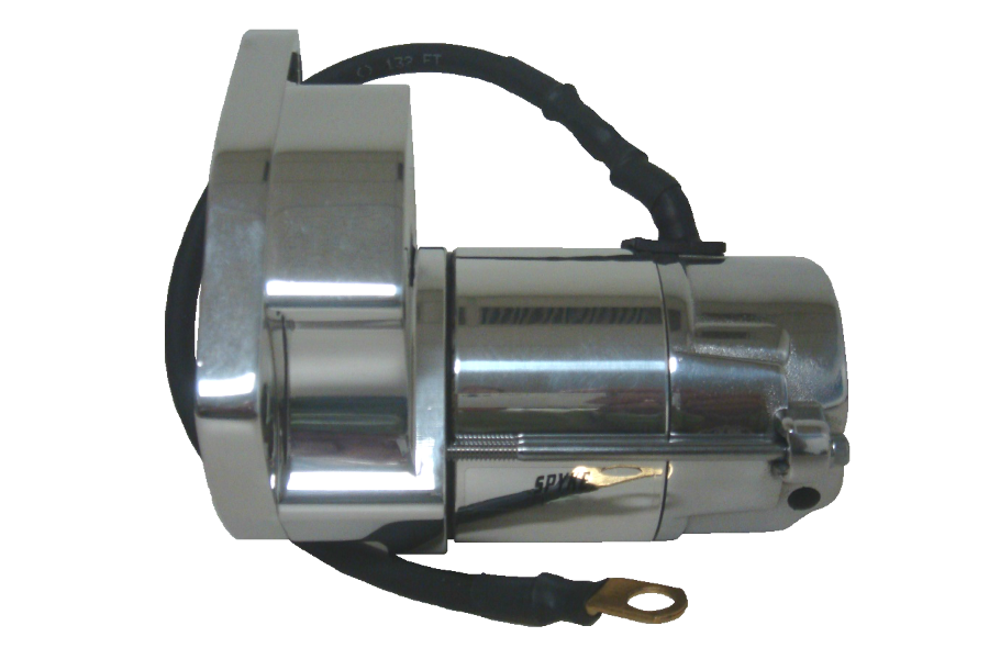 Spyke 409210 - Chrome 1.4 kW Starter for 80-84 Big Twin Rubber Mount 5-Speed Models Excluding Enclosed Rear Chain Models
