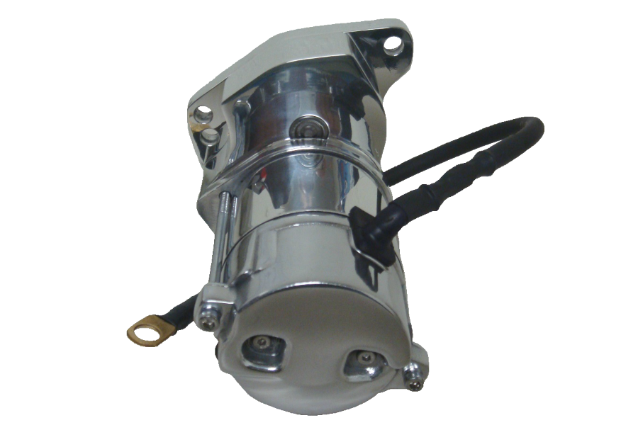 Spyke 409210 - Chrome 1.4 kW Starter for 80-84 Big Twin Rubber Mount 5-Speed Models Excluding Enclosed Rear Chain Models