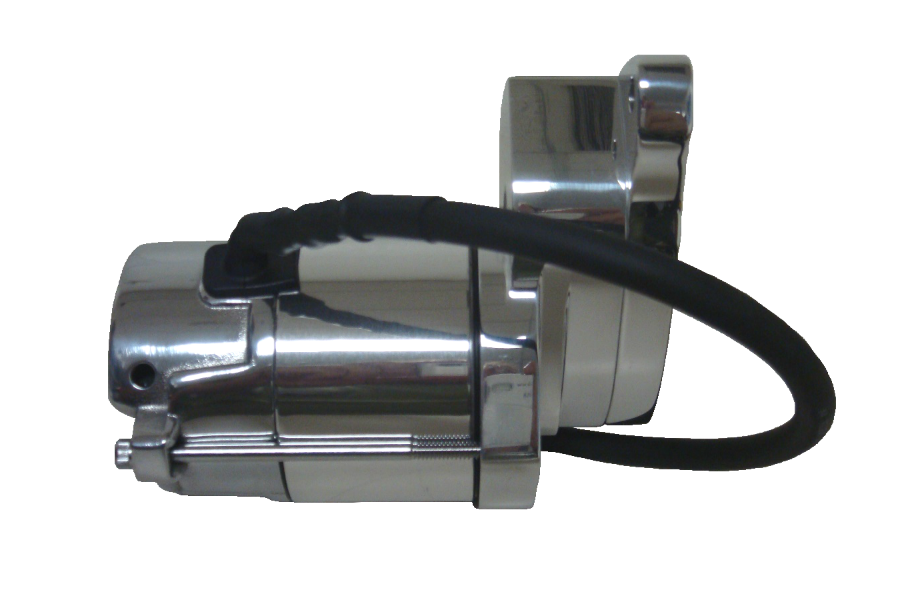 Spyke 409210 - Chrome 1.4 kW Starter for 80-84 Big Twin Rubber Mount 5-Speed Models Excluding Enclosed Rear Chain Models